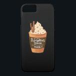 Pumpkin Spice Latte, Pumpkin Spice And Everything  iPhone 8/7 Case<br><div class="desc">A combined design merging the latte theme with the pumpkin spice and everything nice phrase.</div>