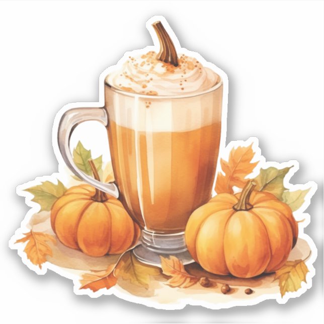 Pumpkin Spice Latte Sticker (Front)
