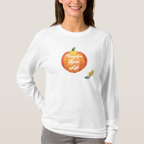 Pumpkin Spice Life Cute Fall Long Sleeve T_Shirt
