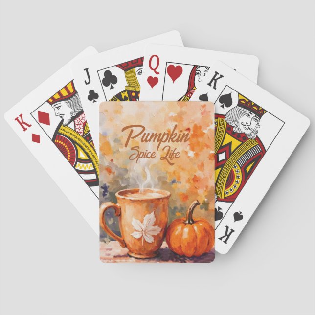 Pumpkin Spice Life Poker Cards (Back)