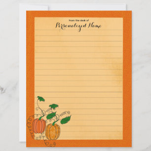 Pumpkin Spice - Lined Paper Sheet