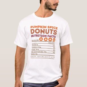 Pumpkin Spice Lover Donut Lovers Funny Food Nutrit T-Shirt