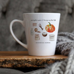 Pumpkin Spice Lover   Monogram Latte Mug