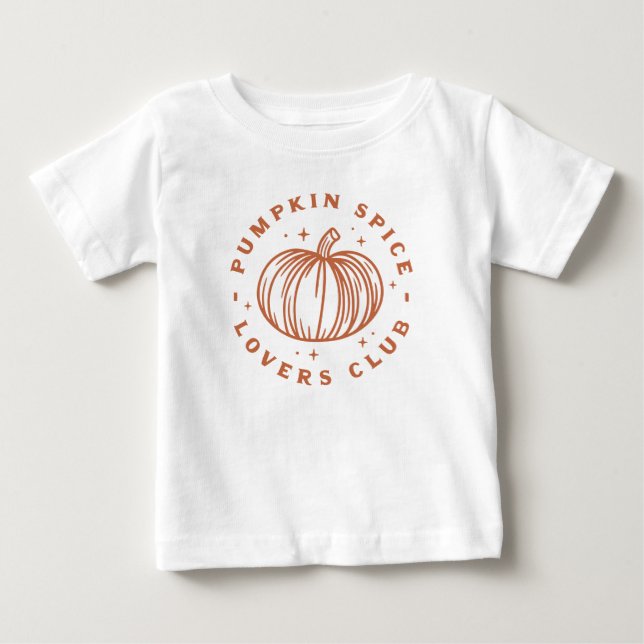 Pumpkin Spice Lovers Club Baby T-Shirt (Front)