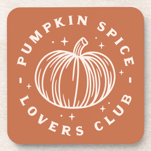 Pumpkin Spice Lovers Club Beverage Coaster (Front)