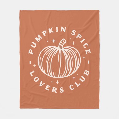 Pumpkin Spice Lovers Club Fleece Blanket