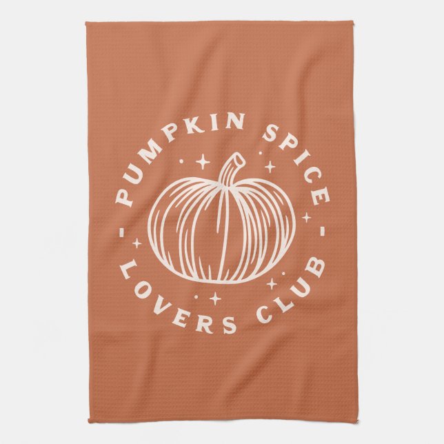Pumpkin Spice Lovers Club Kitchen Towel (Vertical)