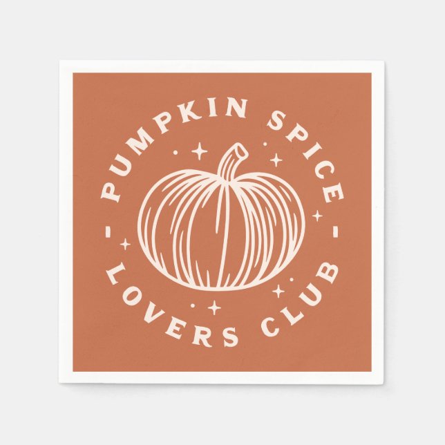 Pumpkin Spice Lovers Club Napkins (Front)