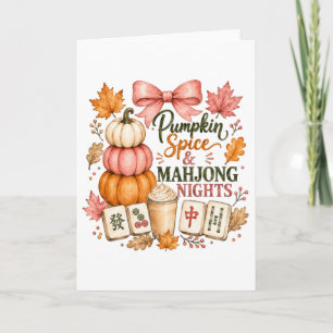 Pumpkin Spice Mahjong Nights Card