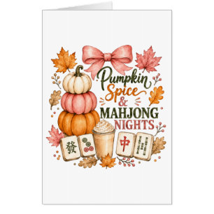 Pumpkin Spice Mahjong Nights Card