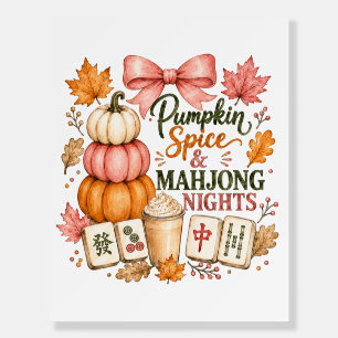 Pumpkin Spice Mahjong Nights Foam Board