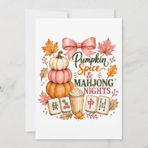 Pumpkin Spice Mahjong Nights Invitation
