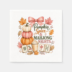 Pumpkin Spice Mahjong Nights Napkins