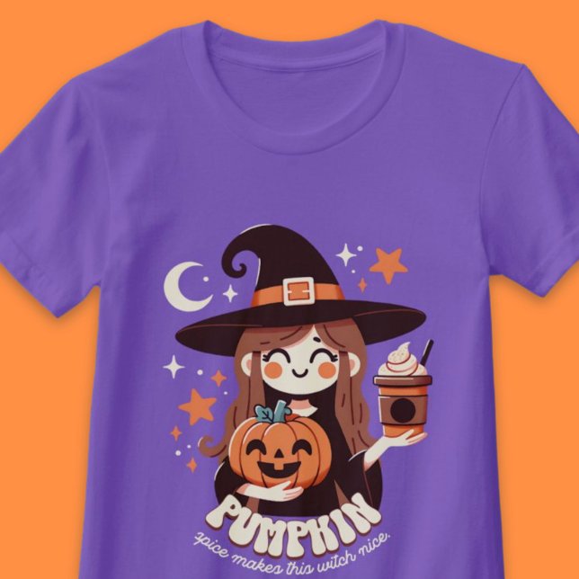 Pumpkin Spice Makes this Witch Nice Cute Halloween T-Shirt (Pumpkin Spice Makes this Witch Nice Cute Halloween T-Shirt)