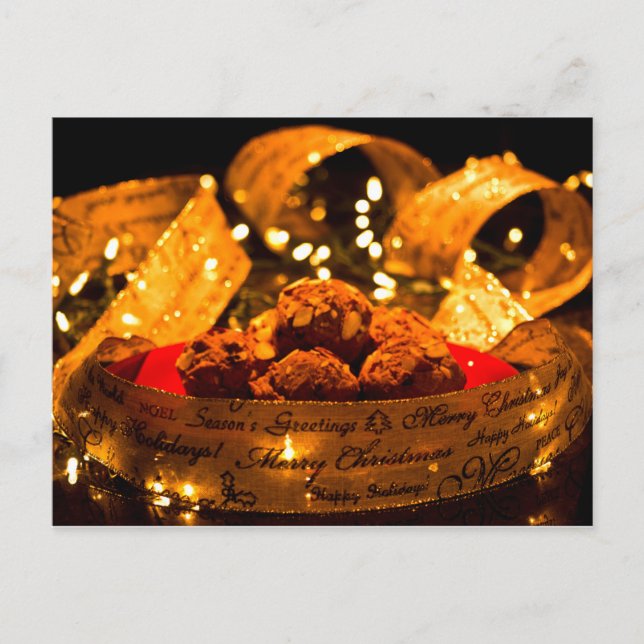 Pumpkin Spice Muffin Recipe Christmas Postcard (Front)