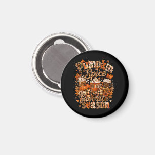 Pumpkin Spice My Favorite Season Autumn Latte Magnet