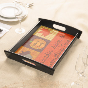 Pumpkin Spice Personalized Serving Tray