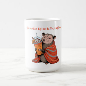 Pumpkin Spice & Playing Dead Funny Opossum Fall  Color Morph Mug