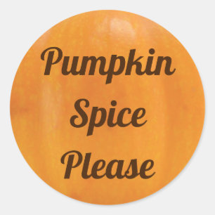 Pumpkin Spice Please Classic Round Sticker