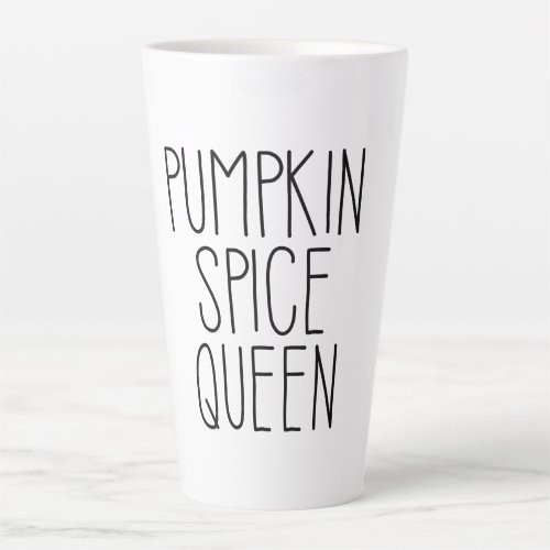 Pumpkin Spice Queen Design Latte Mug