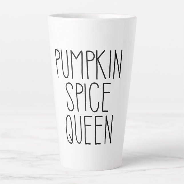 Pumpkin Spice Queen Design Latte Mug (Front)
