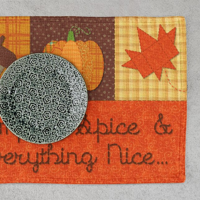 Pumpkin Spice Quilt Collage Placemat (Creator Uploaded)