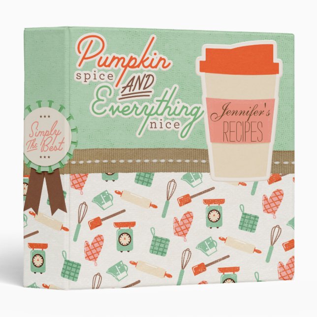 Pumpkin Spice Recipe Binder (Front/Spine)