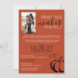 Pumpkin Spice Rehearsal Dinner Invitation