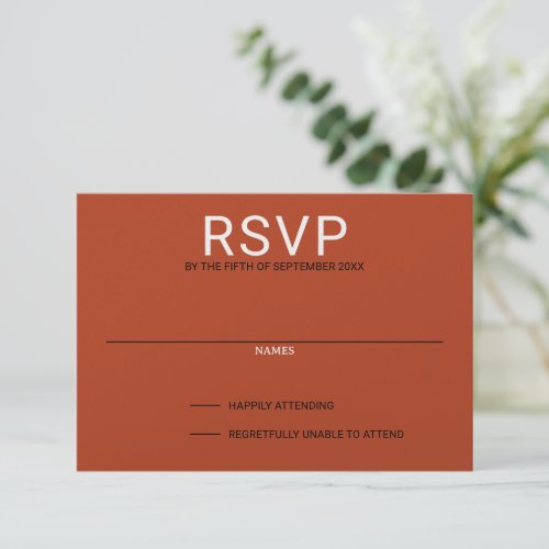 Pumpkin Spice RSVP Card