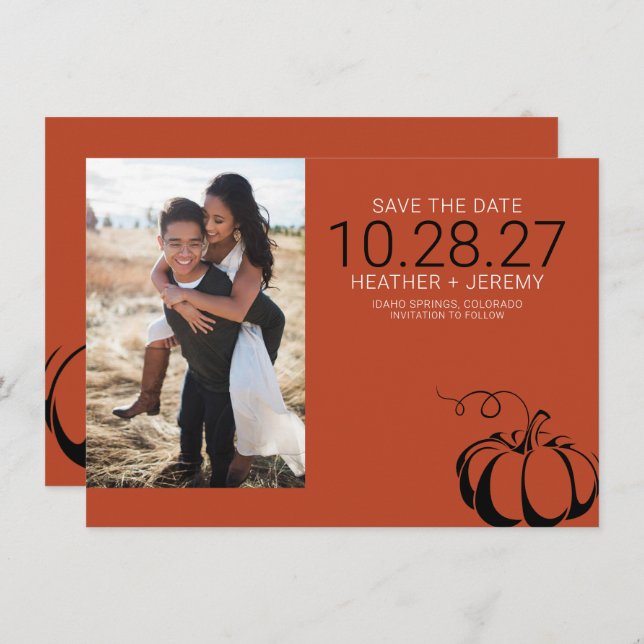 Pumpkin Spice Save The Date (Front/Back)