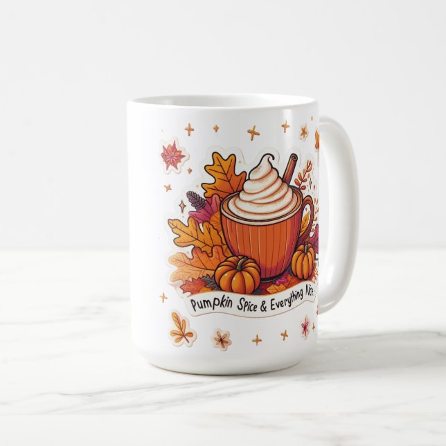 Pumpkin Spice Season | Cozy Autumn Coffee Mug Gift (Front Right)