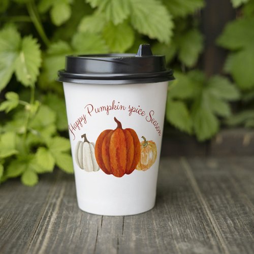 Pumpkin Spice Season cute pumpkin for Autumn lover Paper Cups