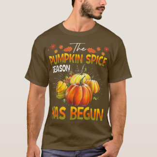 Pumpkin Spice Season Has Begun - Cute Fall Autumn  T-Shirt