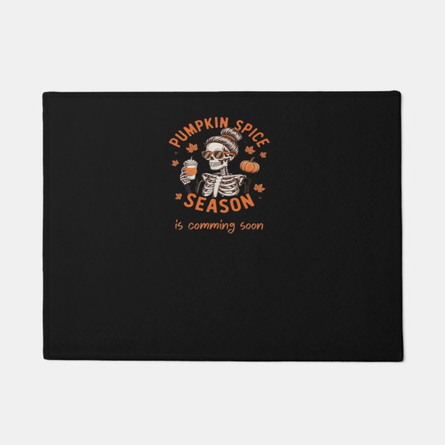 Pumpkin Spice Season is Comming Soon Halloween Fal Doormat (Front)