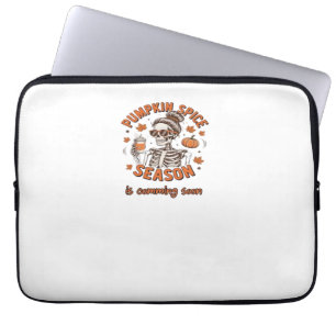 Pumpkin Spice Season is Comming Soon Halloween Fal Laptop Sleeve
