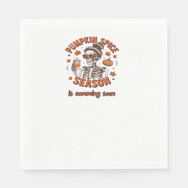 Pumpkin Spice Season is Comming Soon Halloween Fal Napkins (Front)