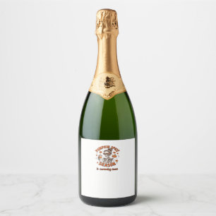 Pumpkin Spice Season is Comming Soon Halloween Fal Sparkling Wine Label