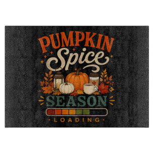 Pumpkin Spice Season Loading Funny Fall Autumn Cutting Board