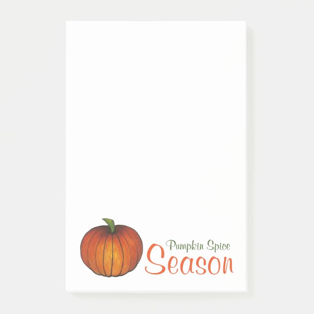 Pumpkin Spice Season Orange Autumn Notes (Front)