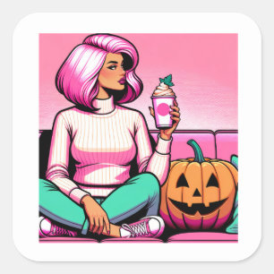 Pumpkin Spice Season Pop Art Stickers