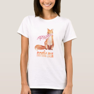 Pumpkin Spice Season Sitting Fox T-Shirt