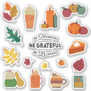 Pumpkin Spice Seasonal Thanksgiving Sticker Pack