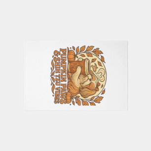 Pumpkin Spice Shih Tzu Retro Autumn Vibes Essentia Rug