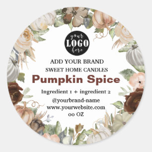 Pumpkin Spice Soy Candle Label