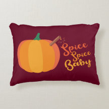 Pumpkin "Spice Spice Baby" Fall Pillow