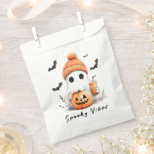 Pumpkin Spice Spooky Vibes Personalized Favor Bag