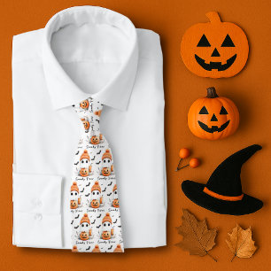 Pumpkin Spice Spooky Vibes Personalized Neck Tie
