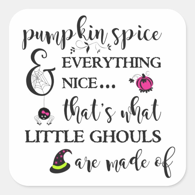 Pumpkin Spice Sticker Sheet (Front)