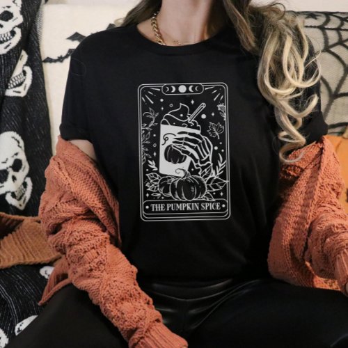 Pumpkin Spice Tarot Card Halloween Tri_Blend Shirt