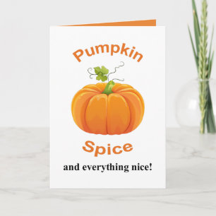 Pumpkin Spice Thankscard personalize Holiday Card